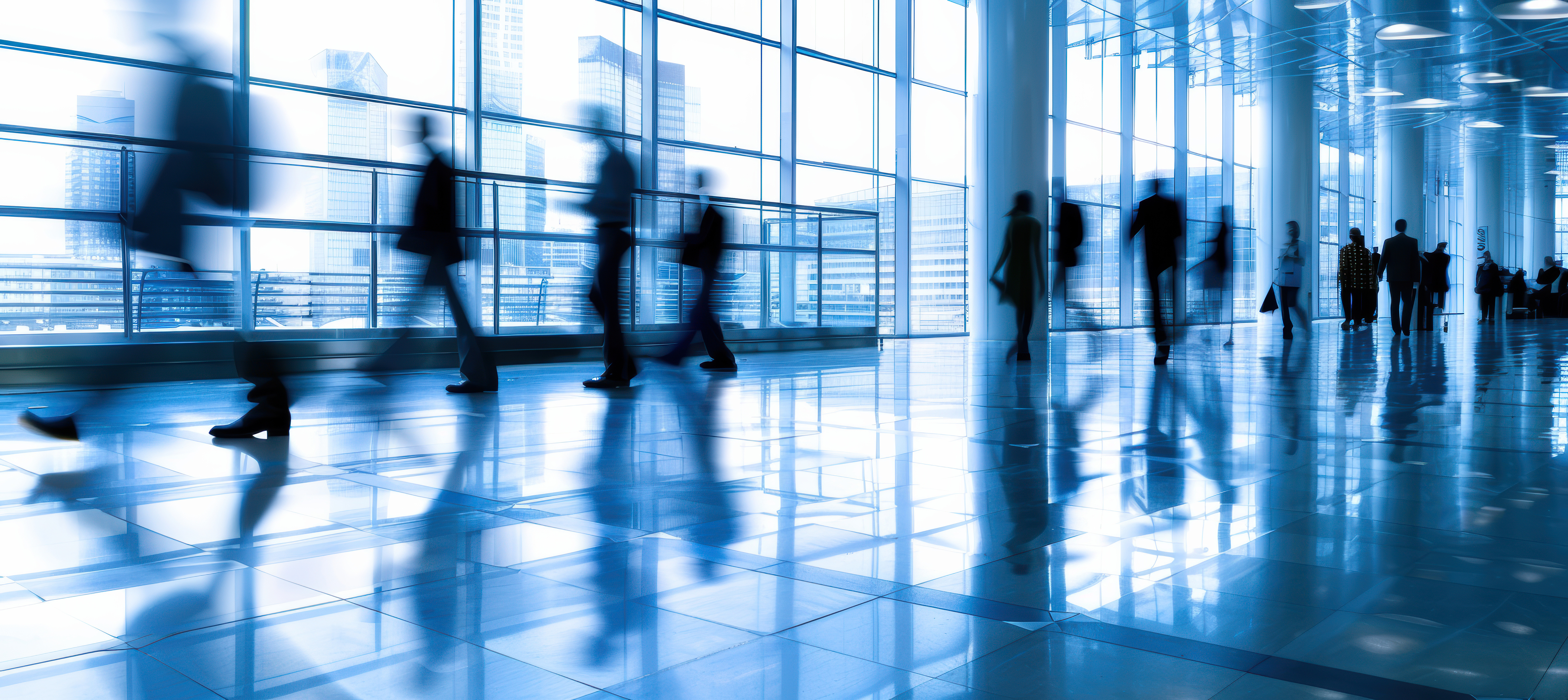 Office workers in motion - Putting zero trust to work—for our clients and ourselves | DXC Technology Insights