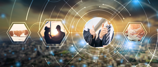 Business communication collection concept, Workplace Collaboration | DXC Technology